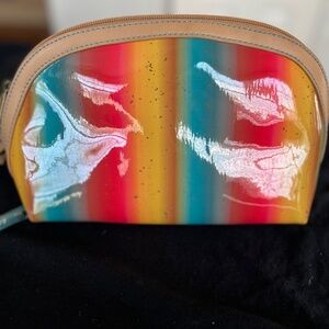 Catchfly Multicolor Striped Cosmetic Bag
